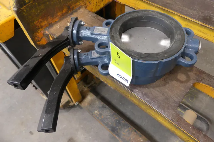 2x EBRO Absperrklappe mit Handhebel DN125 / Z011-A, PN 6/10/16, EPDM